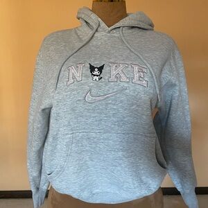 Nike Kuromi Design Stitching Grey Hoodie